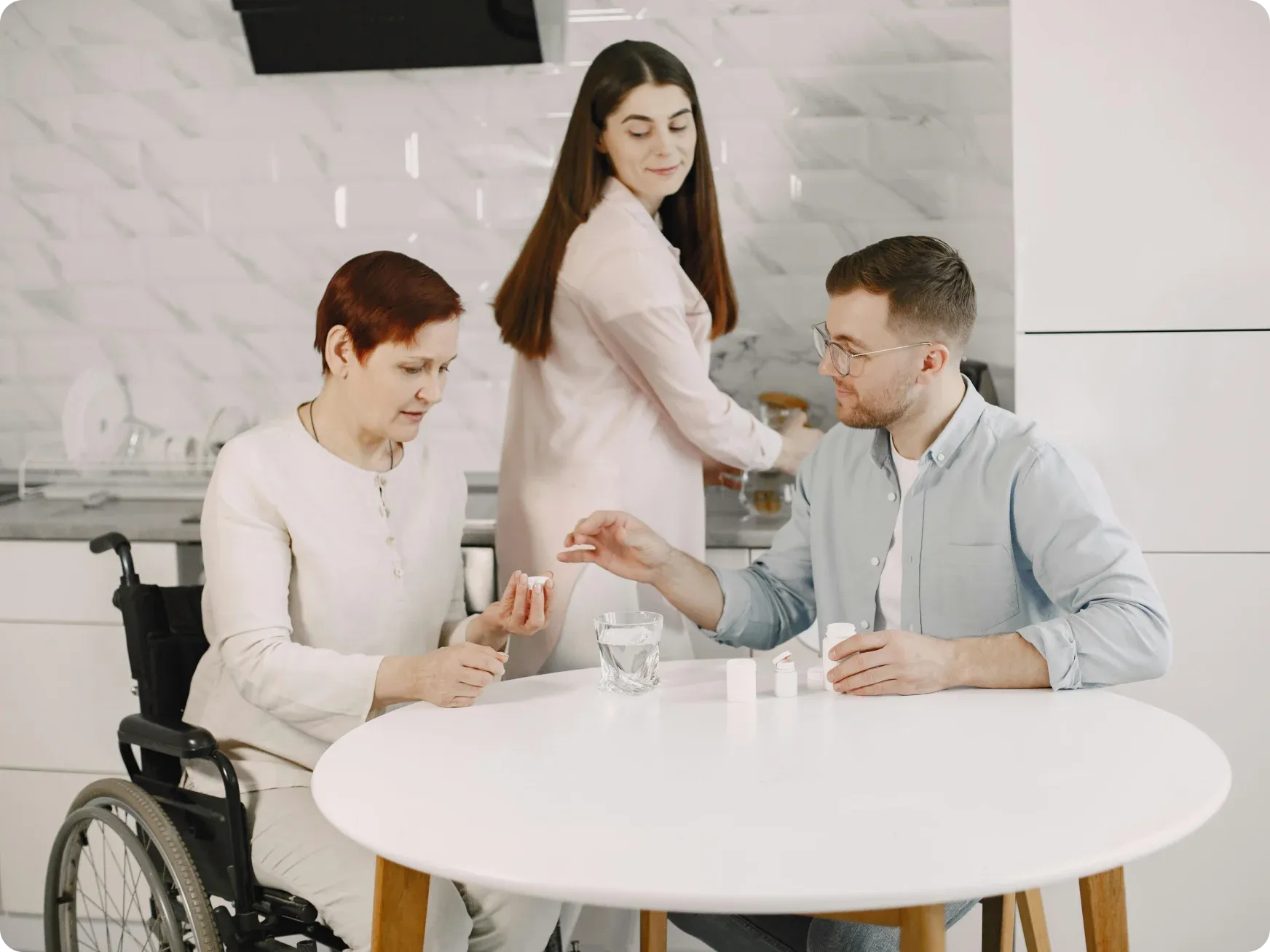 Elderly Women Taking Medicine [content]