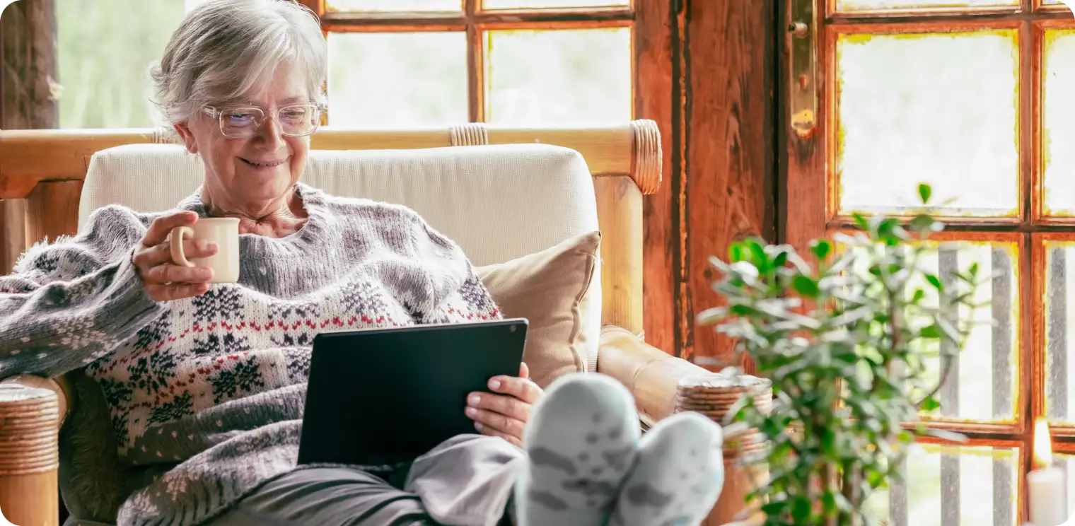 Elder Woman on a Sofa [header]