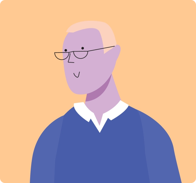 Man on Orange Background