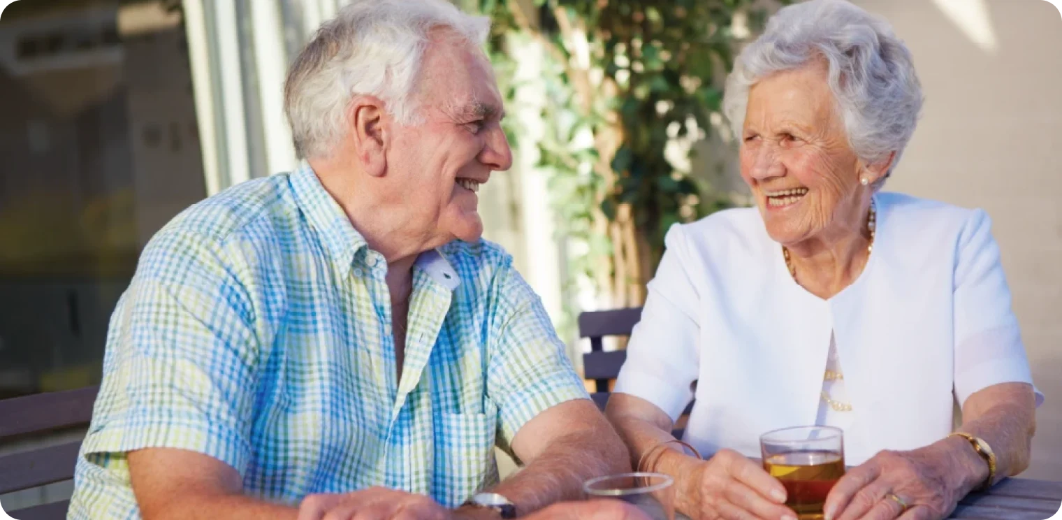 Elderly Couple Laughing [header]