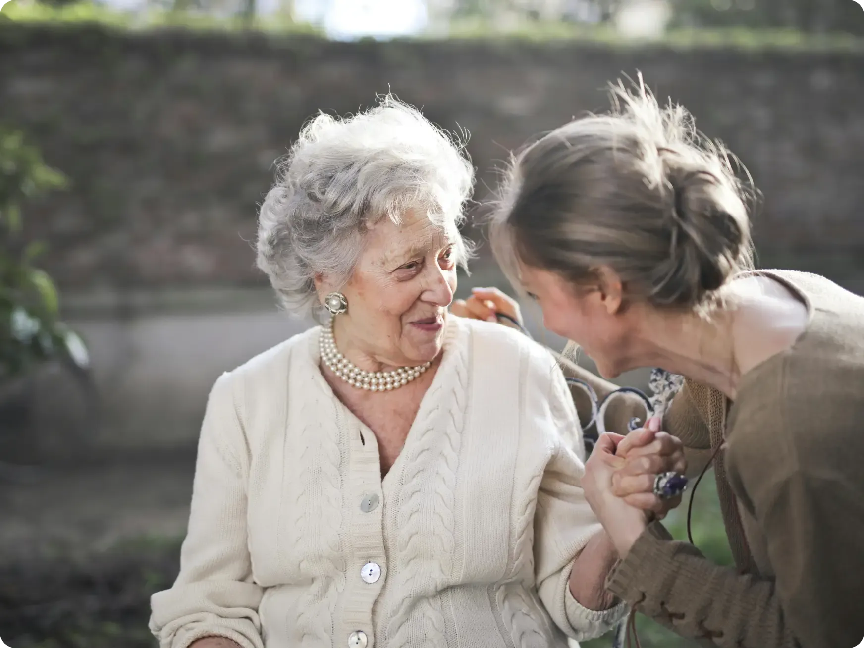 Elderly Woman Holding Hands [content]