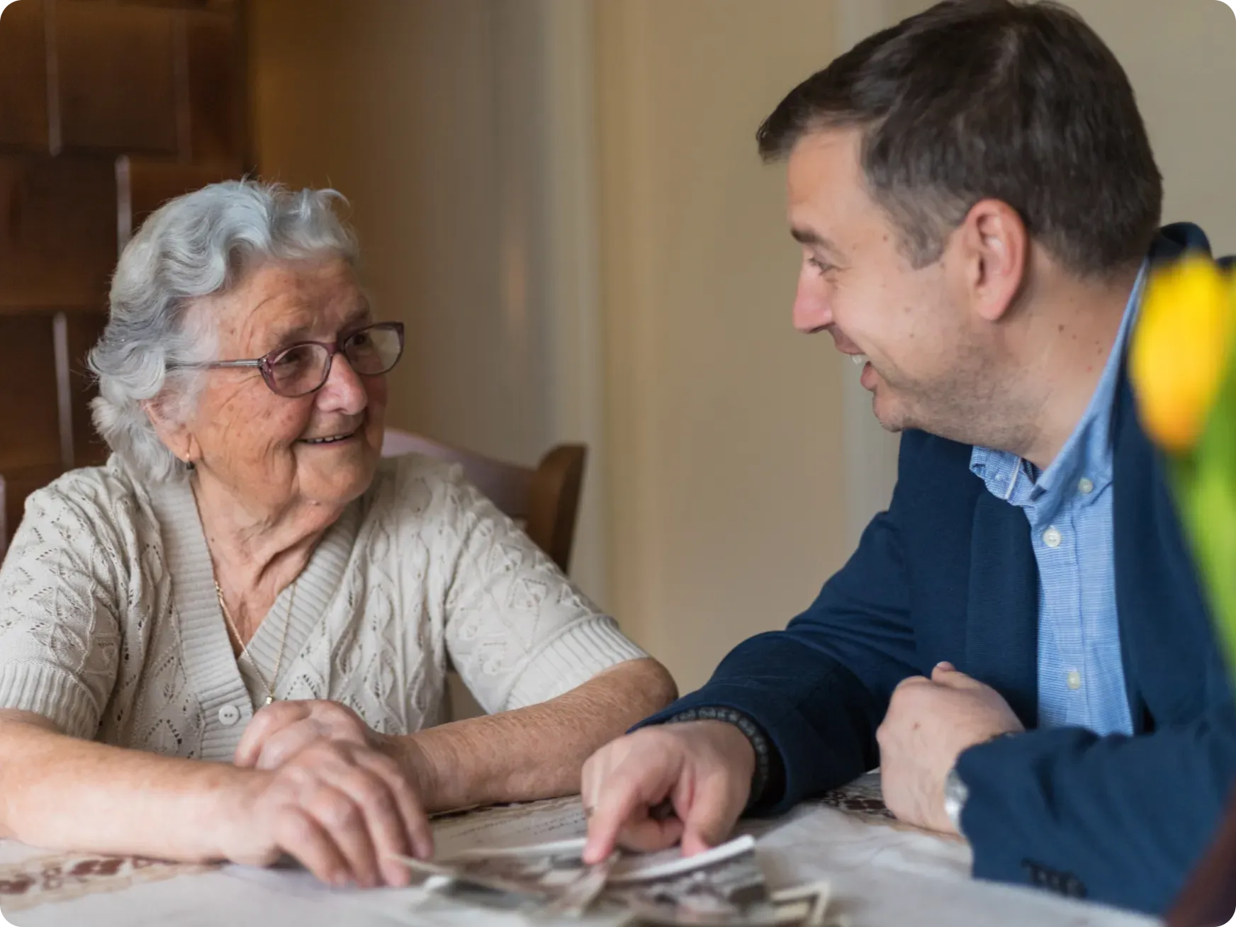 Elderly Woman With Carer [content]