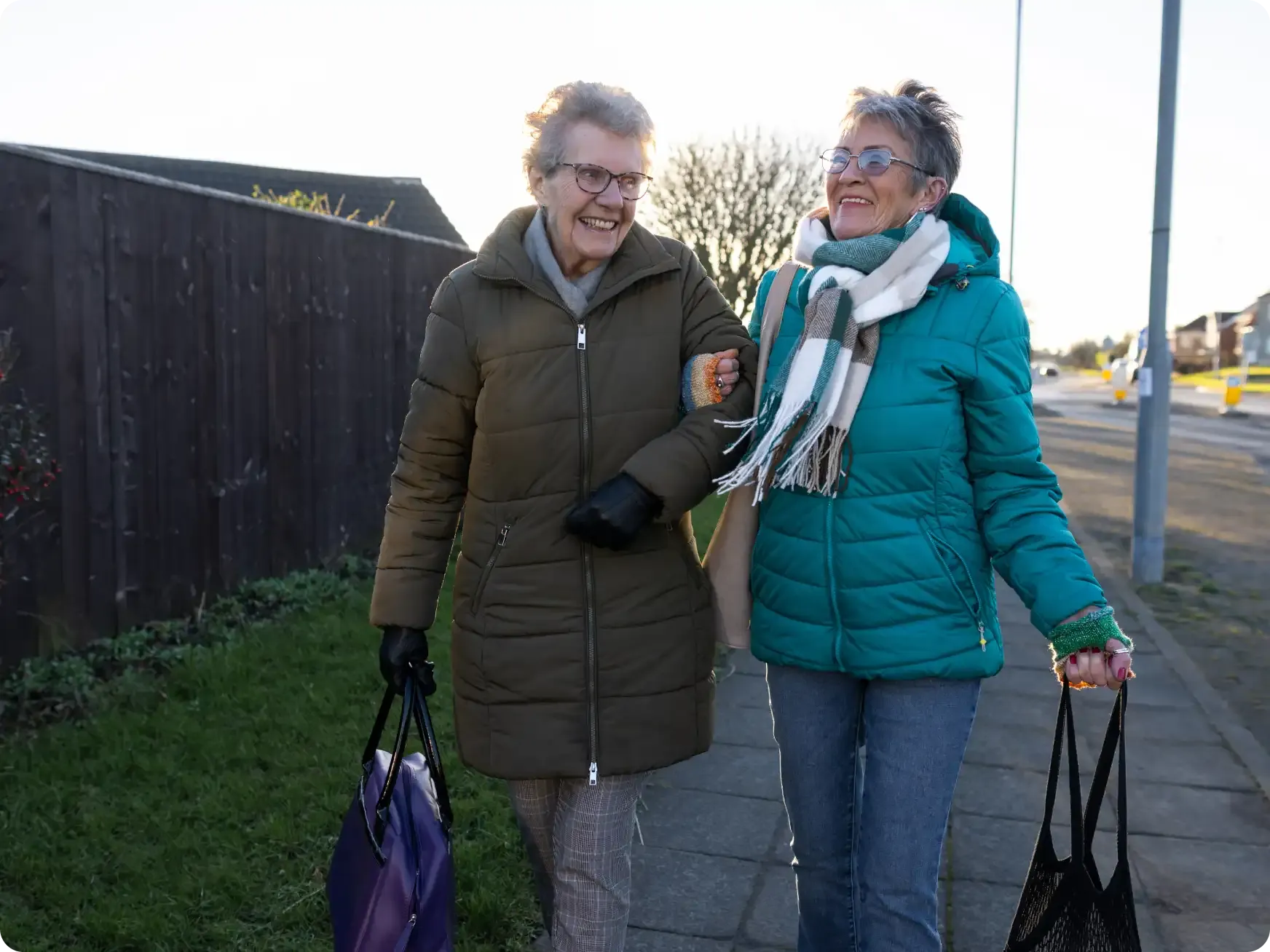 Two Elderly Women Walking [content]