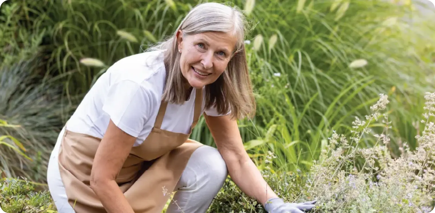 Elderly Woman Gardening [header]