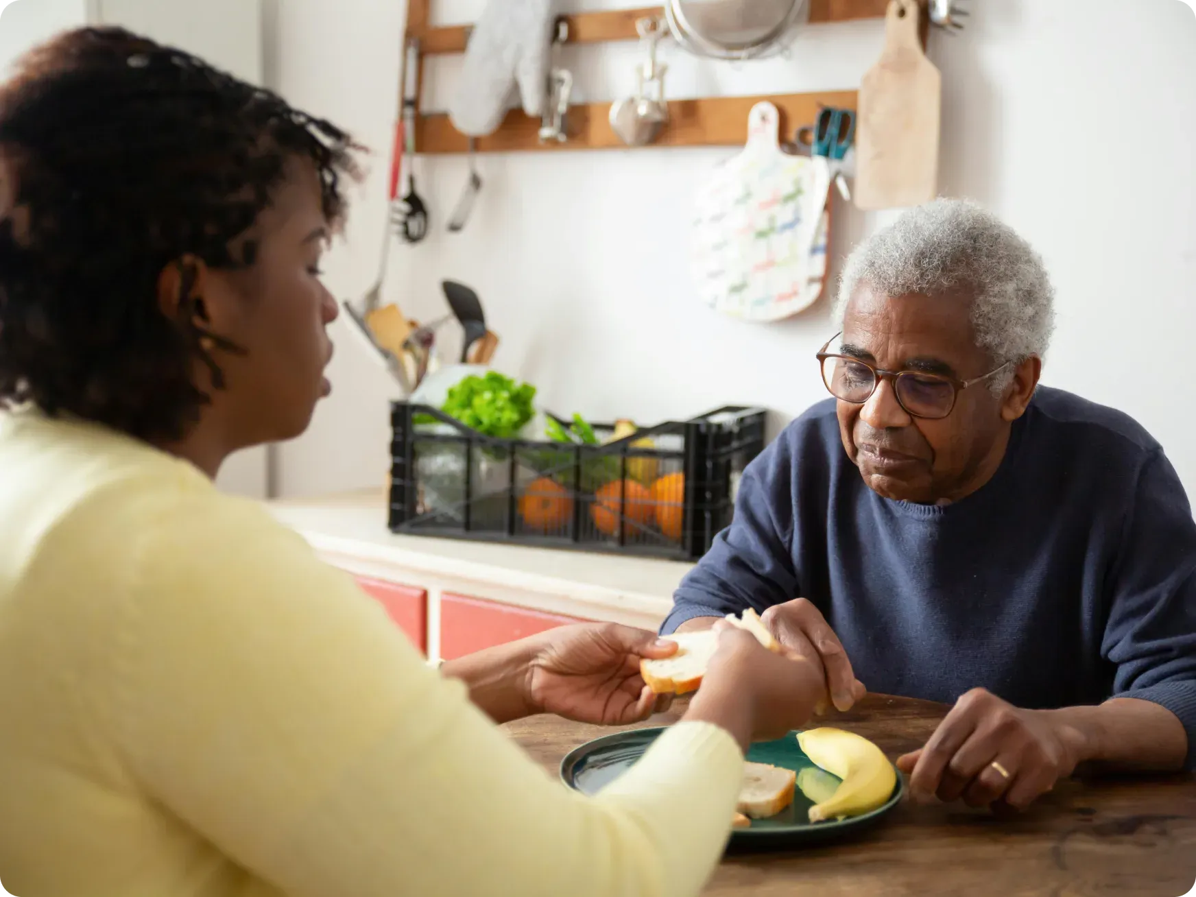 Elderly Man and Carer [content]