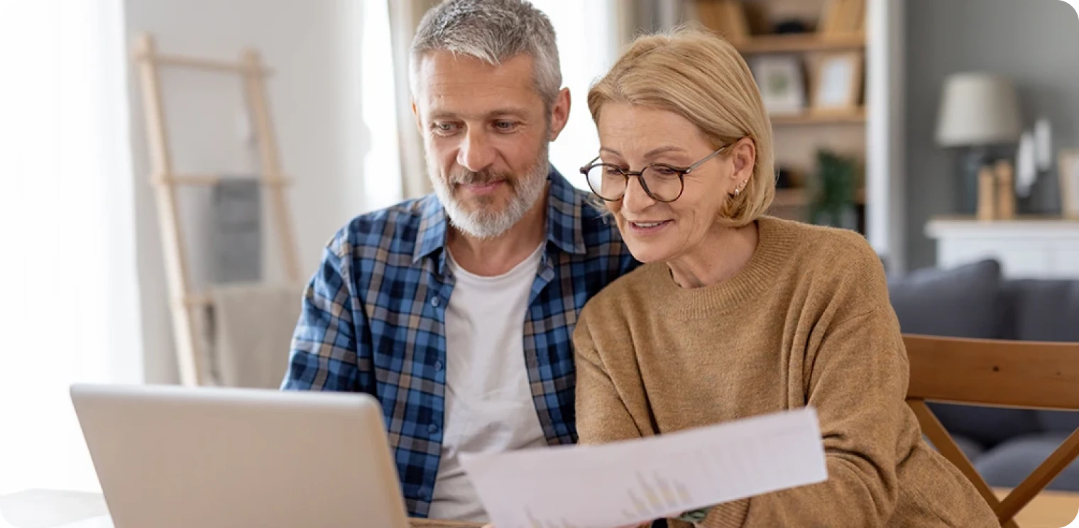 Man and Women on Computer [header]